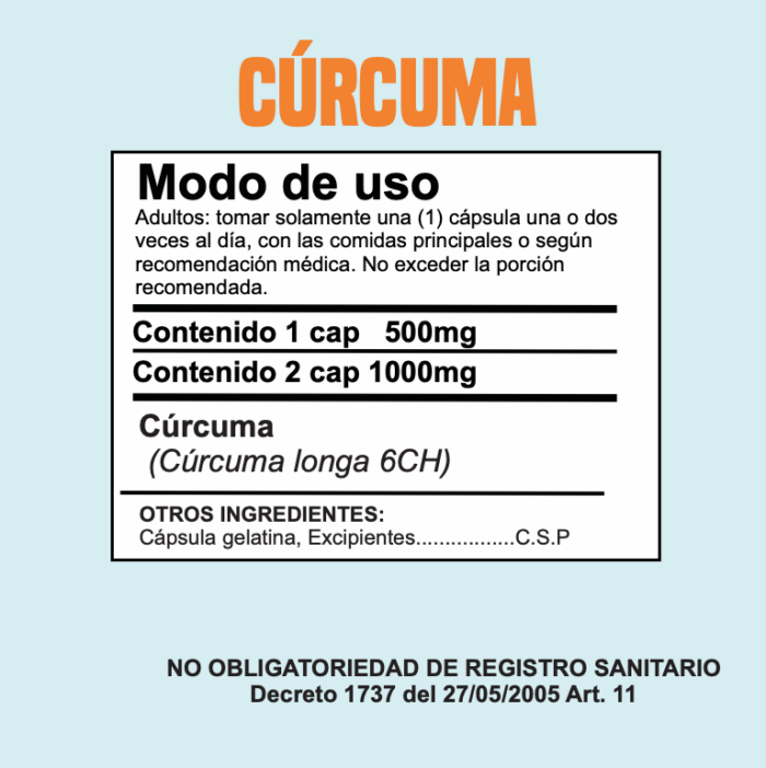 Cúrcuma - SG PHARMA LABORATORIO
